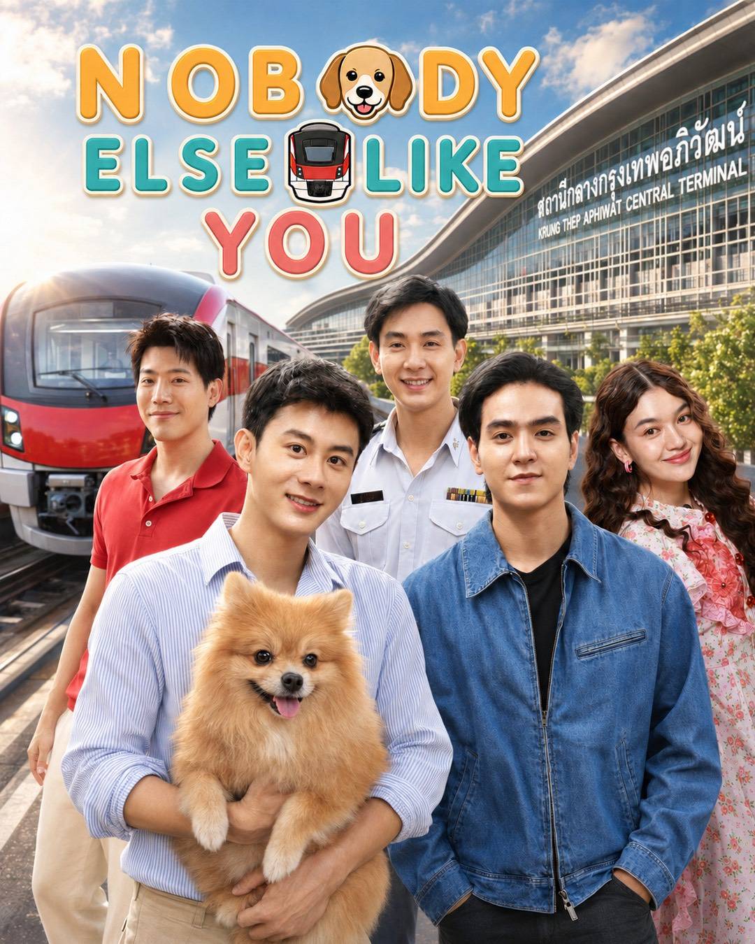 ต้อนรับเดือนแห่งความรักที่ไม่มีเงื่อนไขกับซีรีส์เรื่องใหม่ล่าสุดของรถไฟฟ้าสีแดง “Nobody Else Like You” พบ โตส อัครัช พระเอกช่อง 7 สี เทป วรชัย พระเอกซีรี่ส์ The Bangkok Boy หมู ภูษณะ นักแสดงจากช่อง 7 สี และ น้องคาปูชิโน่