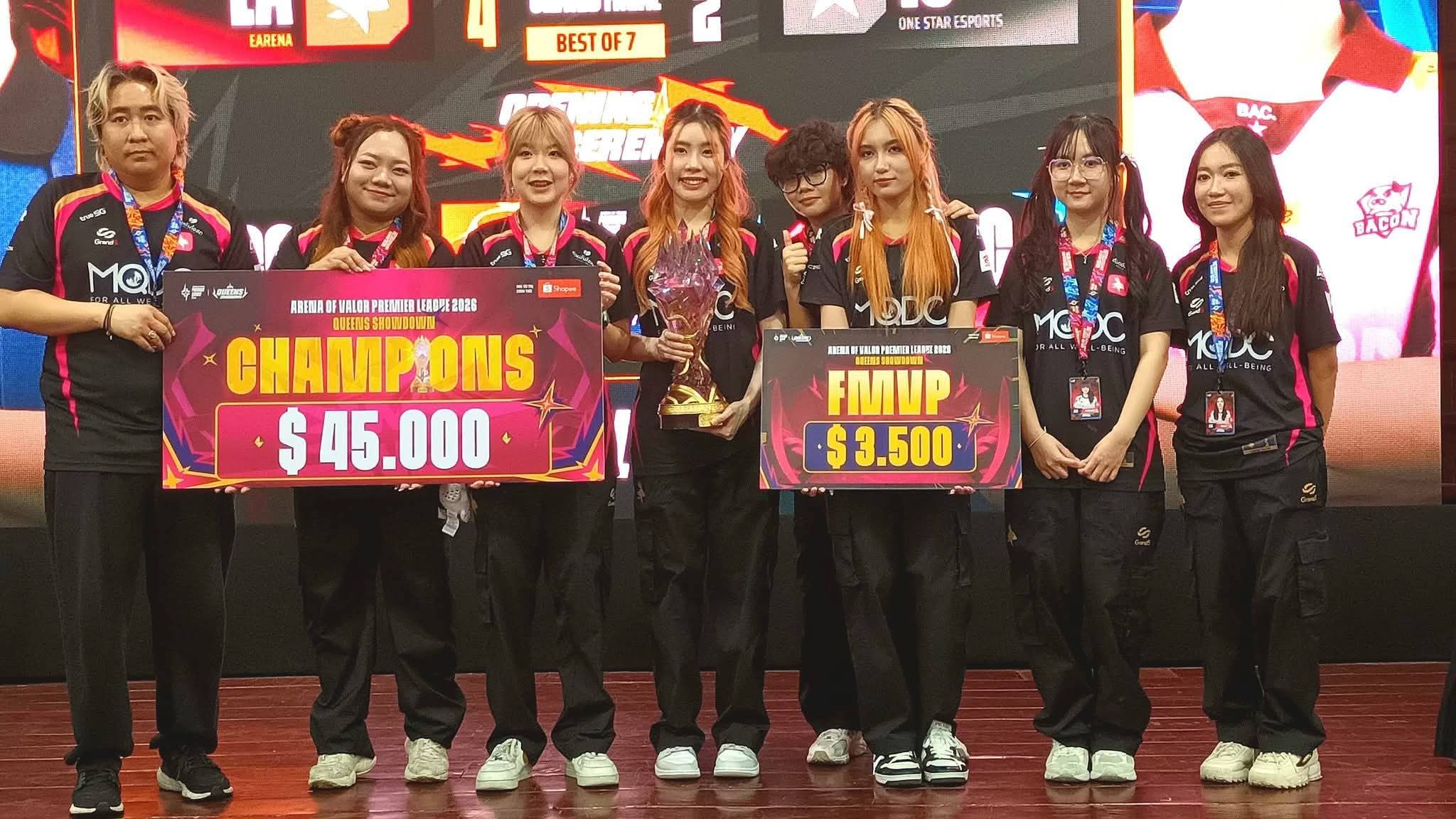 ทีมอีสปอร์ตสาวไทย  ‘eArena’   สุดเจ๋ง! บุกปราบสาวเวียดนาม 4-2 สร้างประวิตศาสตร์คว้าแชมป์ทีมหญิงเป็นครั้งแรกได้สำเร็จที่ดานัง